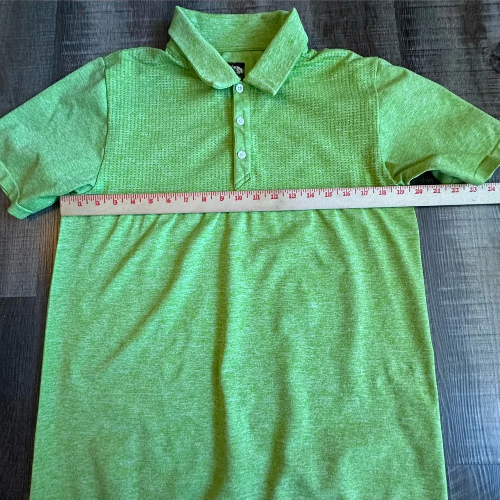 The North Face Polo Men’s Medium Lime Green Stretchy‎ Nylon Blend Performance